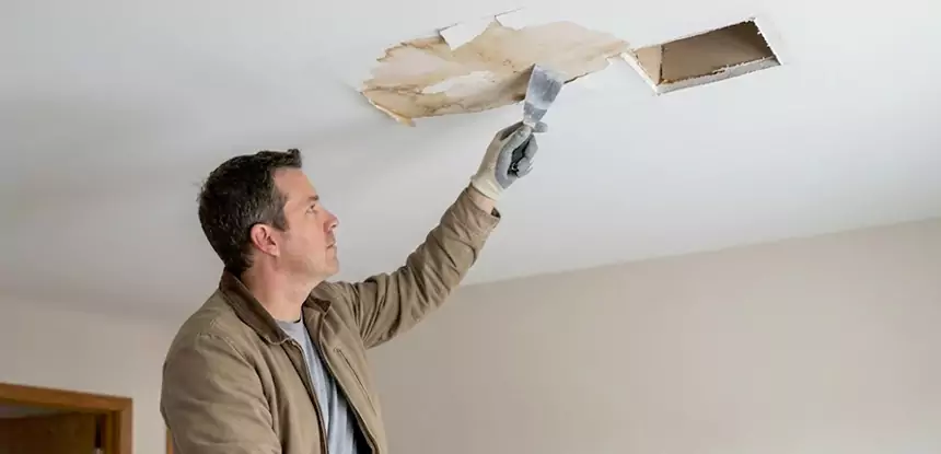 Ceiling Water Stain and Drywall Repair in Rockmart